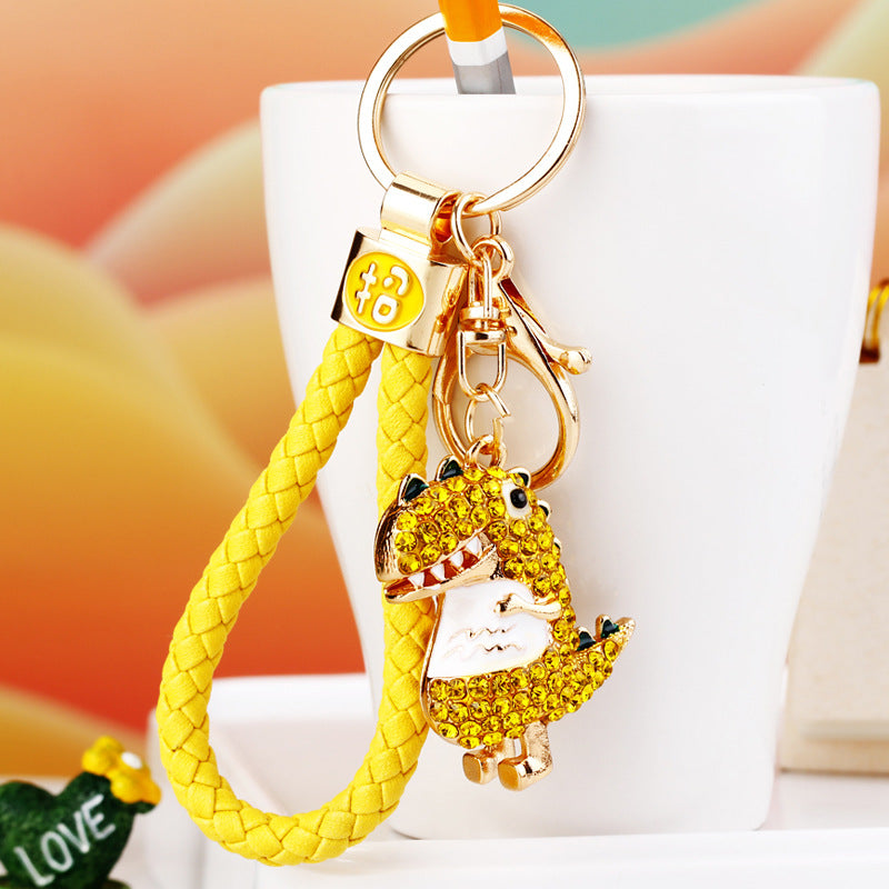 Wholesale Water Diamond Dinosaur Doll Zinc Alloy Keychain